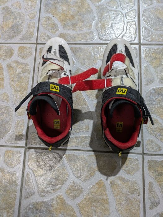 Sapatos mavic com pedais de encaixe para bicicleta de estrada