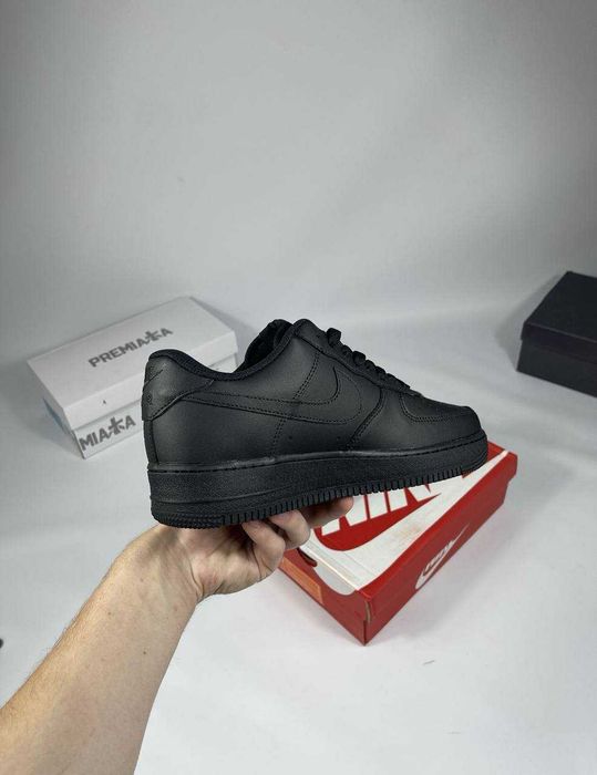 (БЕЗ ПЕРЕДОПЛАТИ) Кросівки Nike Air Force 1 Black чорні найк ар форс