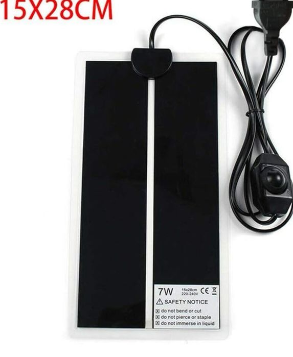 Mata  Grzewcza Terrarium z Termostatem 7W 15x28cm