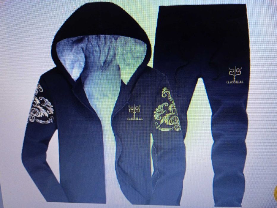 Мужской спортивный флисовый комплект для зимы 2025 года