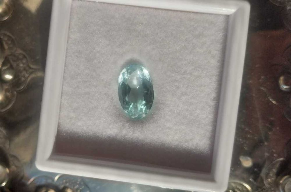 Água Marinha Natural, em talhe Oval, Peso: 3.60 cts. Gema do ano 2026