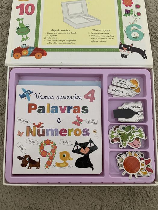 Jogo didáctico aprender palavras e números