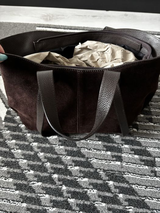 Torebka shopper  zamszowa