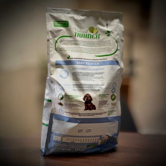 Дієтичний преміум корм для собак Natural Trainer Baby Starter– 1.5 кг.