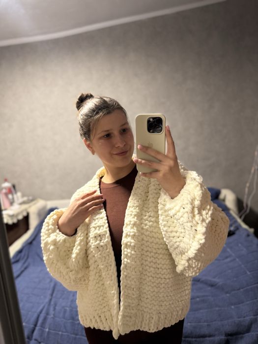 Плюшевий кардиган ручної роботи