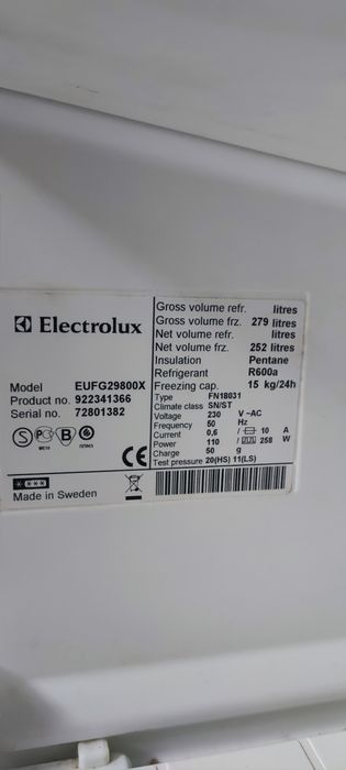 Electrolux EUFG29800X —  морозильна камера морозильна  шафа