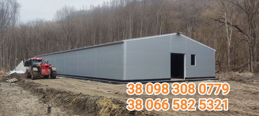 Будівництво ангарів-під ключ.Ворота в подарок