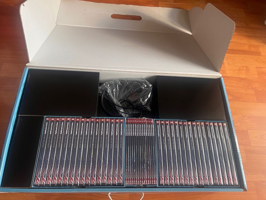 Pack curso inglês completo novo e lacrado com 16 dvds e livros