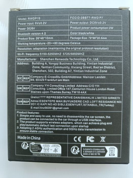 Бездротовий Carplay AI Box Android Auto Plug and Play