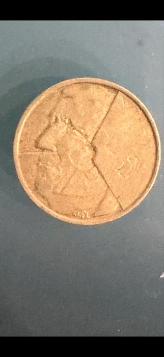 Moneta 5 franków Belgia odwrotka 1986 rok