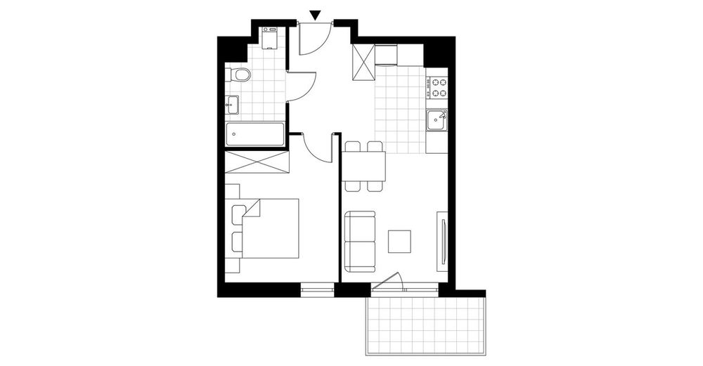 2-pokojowe mieszkanie 39m2 + balkon Bezpośrednio