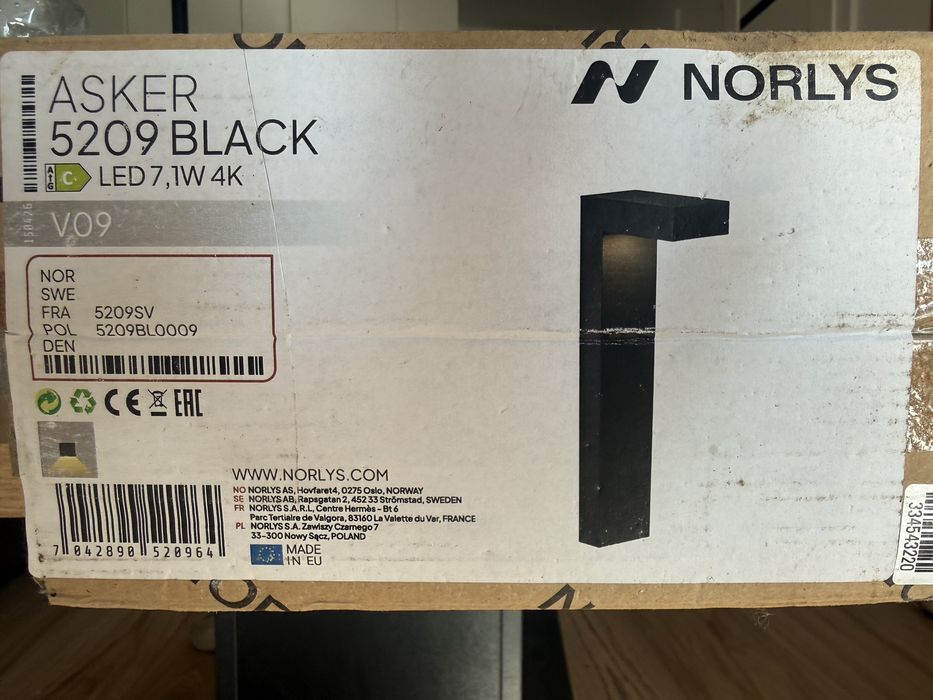 Sprzedam lampe Norlys Asker 5209 Black