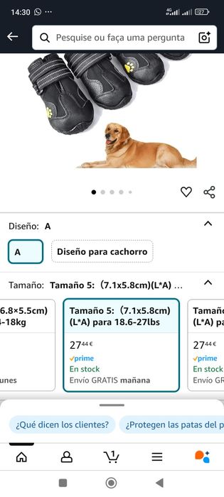Botinhas de cão novas