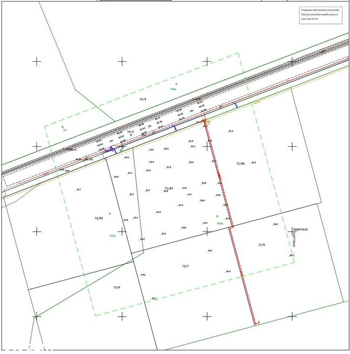 Działka inwestycyjna, gmima Dopiewo | GAZ 250 mm, Woda, Oświetlenie,