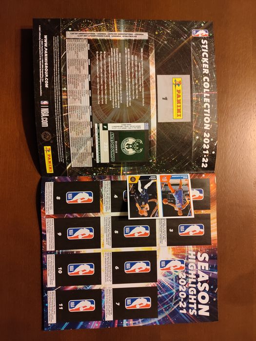Caderneta Basquetebol NBA 2021/2022 + 91 Cromos