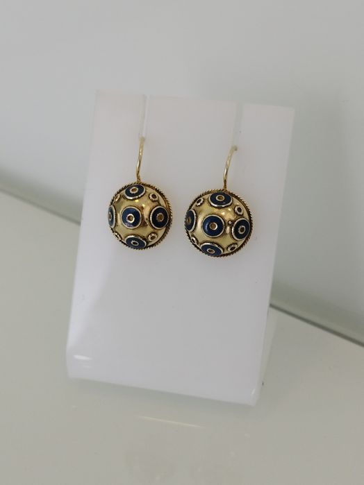 Brincos dourados em prata 925