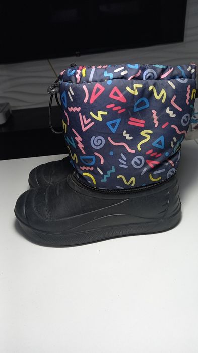 Гумові чоботи з штучним хутром, унісекс, розмір 33