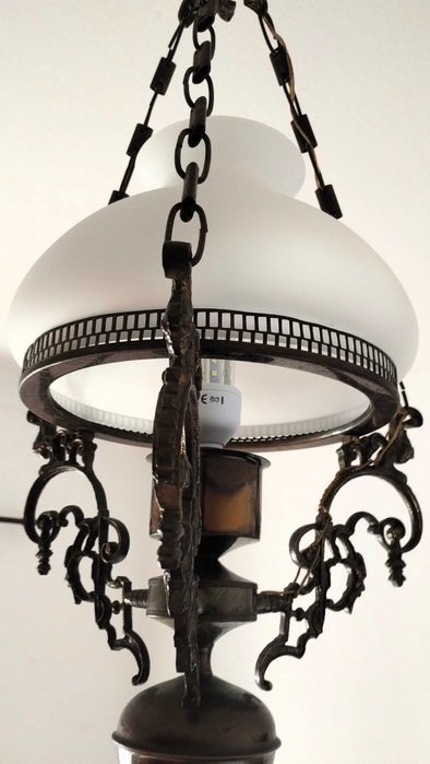 Candeeiro Vintage - Metal e Vidro