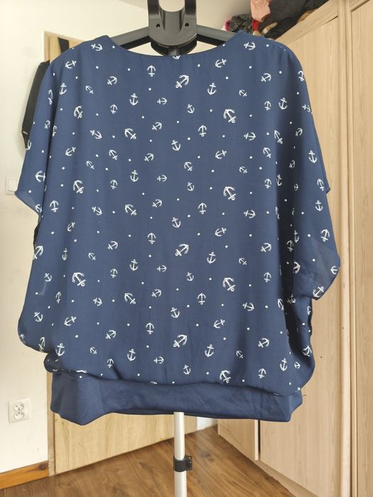 Bluzka stan idealny Bonprix kotwice 44