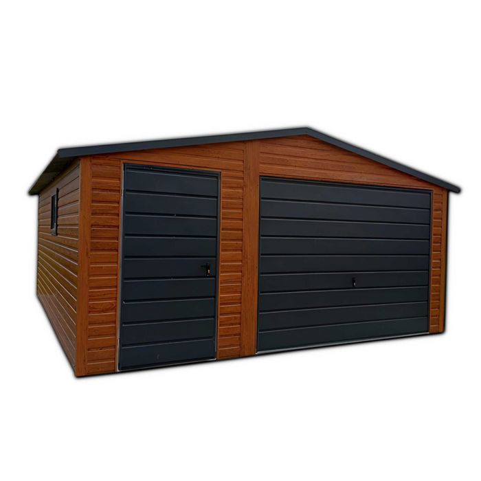 Garaż Blaszany Blaszak 5x5 drewnopodobny PREMIUM CAŁA POLSKA