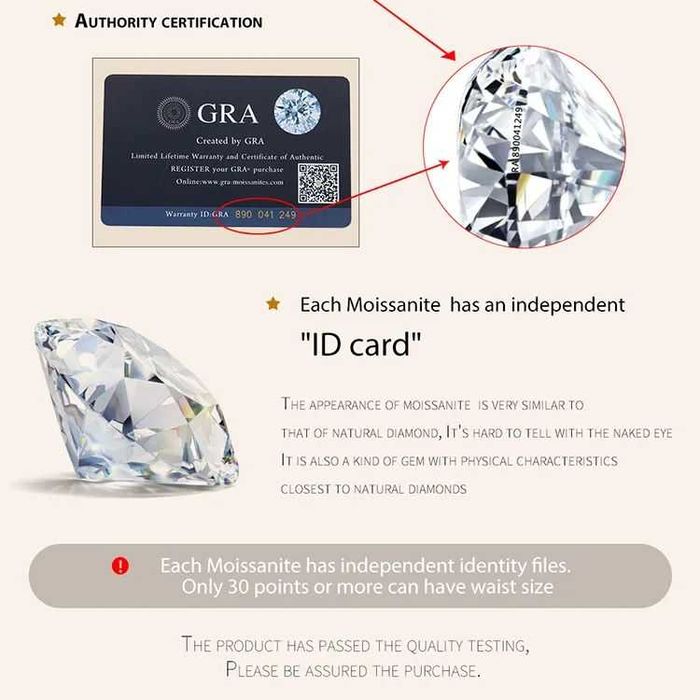 Diament Moissanit Owal 4x6mm 0.5CT VVS1-D ŚWIĄTECZNE PROMOCJE :)