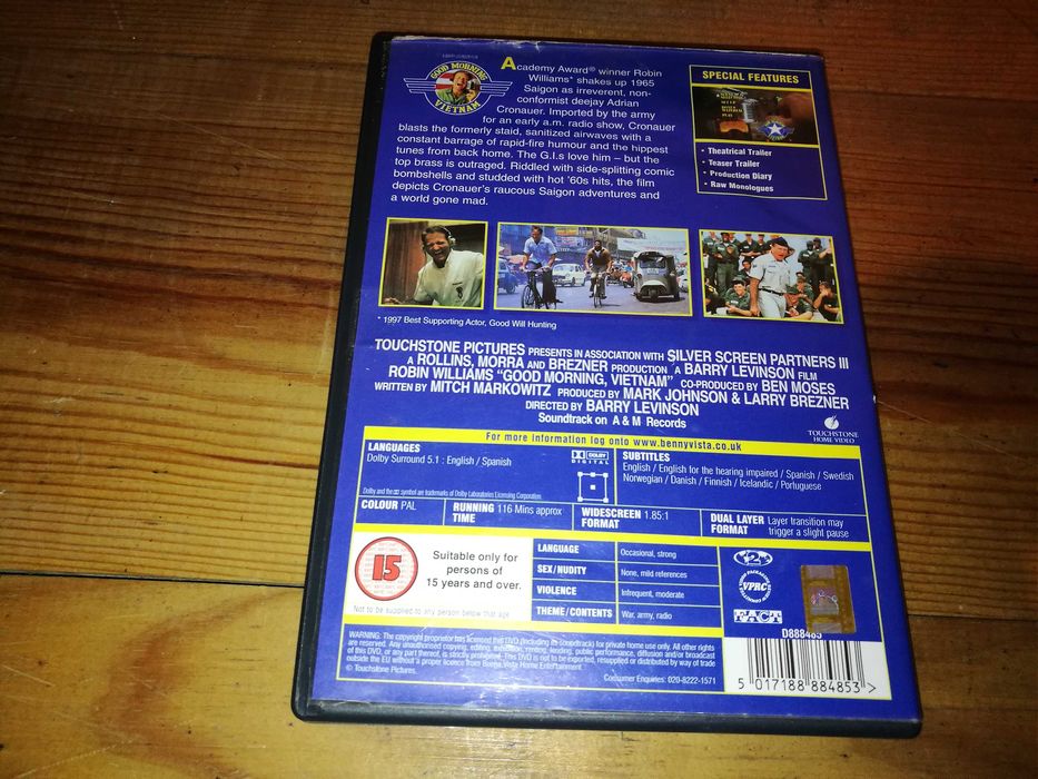 GOOD MORNING VIETNAM (Bom Dia Vietnam) DVD (legendagem em Português)