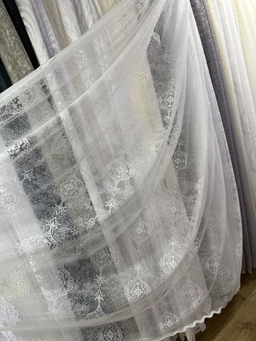 Жакард гіпюр тюль тюлі штори жакарди сітка льон бамбук турция