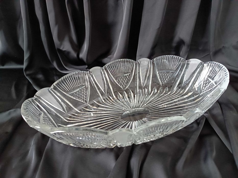 Ваза «Ладья» велика з кришталю фруктівниця