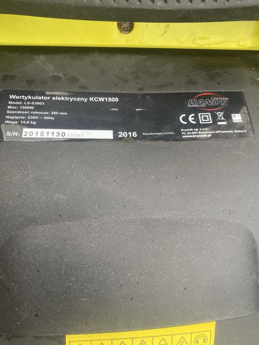 Wertykulator aerator elektryczny  HANDY KCW1500