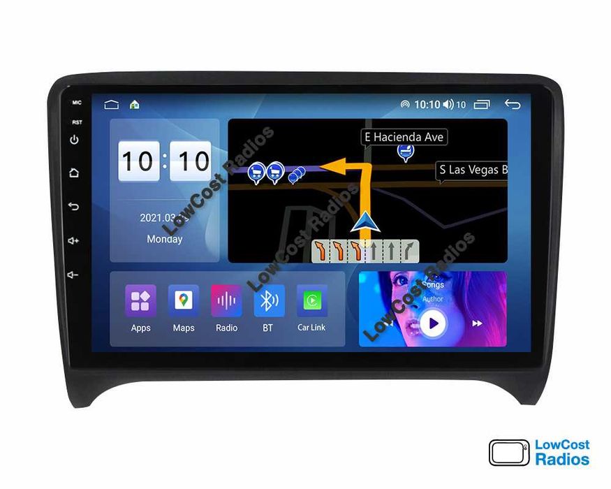 Auto Rádio ANDROID - AUDI TT (2006 a 2014) | 9'' GPS BT USB APPS WIFI | CARPLAY • ANDROID AUTO