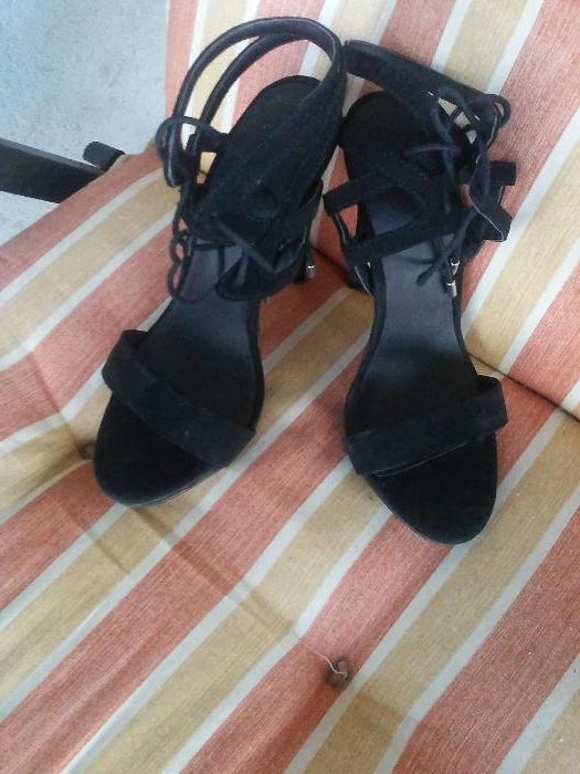 Szpilki, sandałki czarne, Asos