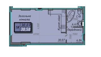Продам 1 комн квартиру в ЖК Айсберг 2