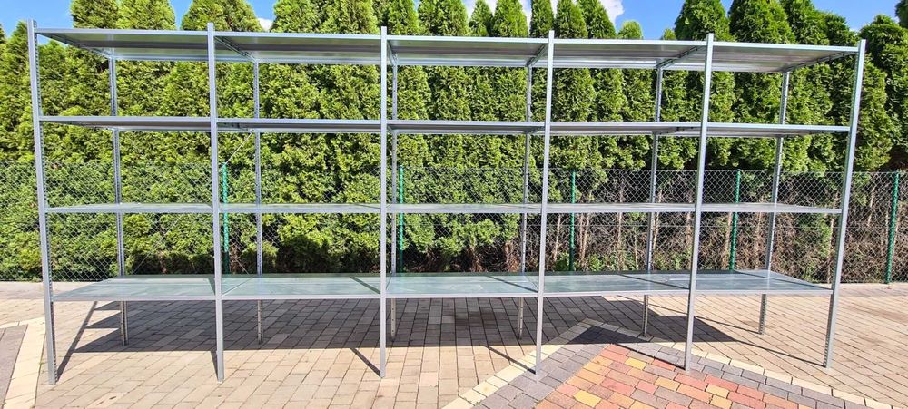 Regały magazynowe z demontażu 60gł x100x200-300cm wys ocynk ocynkowany