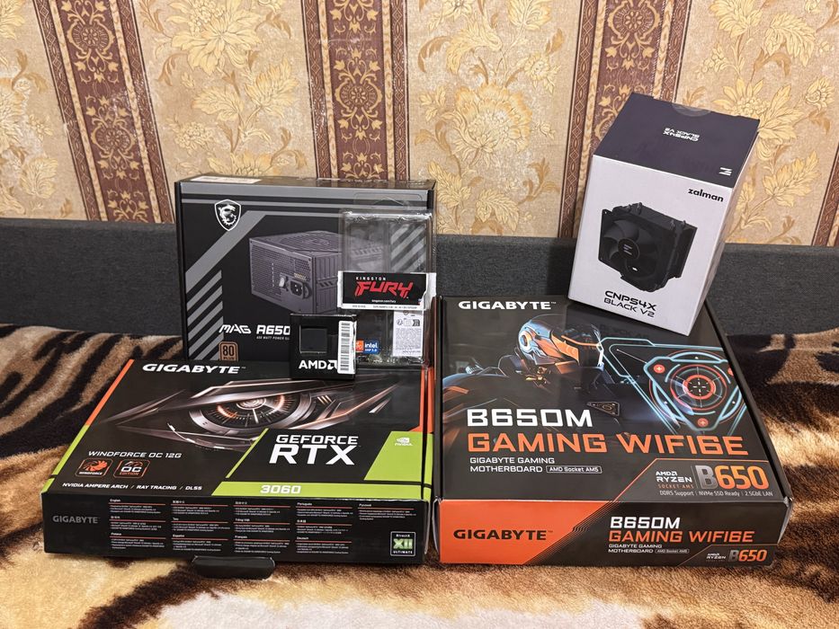 ПК. RTX 3060 12 gb; AMD Ryzen 32 GB DDR5; 1 TB NVMe.