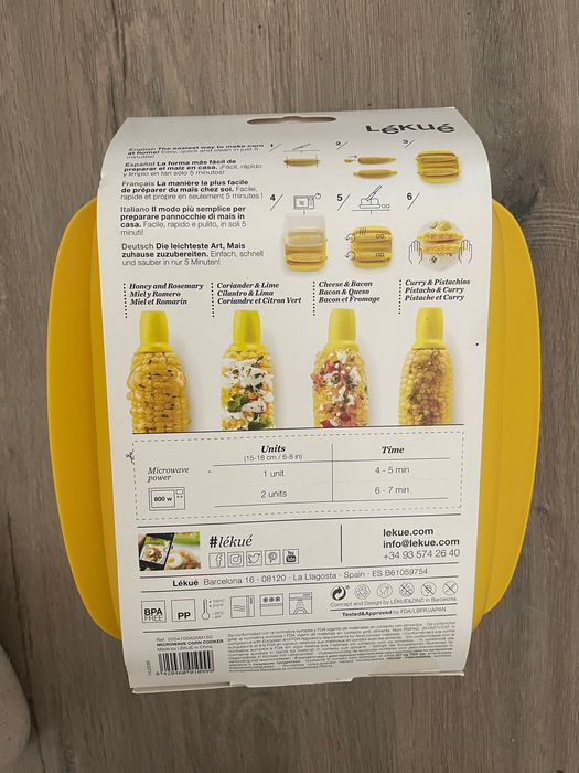 Comedor de milho no microondas Lekue