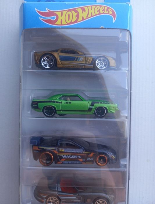 Pack 5 miniaturas hot wheels