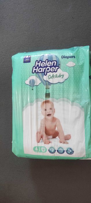 Подгузники Helen Harper Maxi размер 4 (9-14 кг) памперси 46 шт