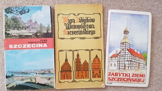 Szczecin zabytki mapa informator lata 80