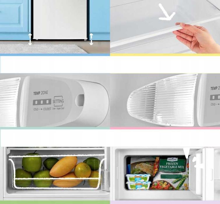 Comfee RCD80WH2 lodówka 80 l z zamrażalnikiem mała cicha biała