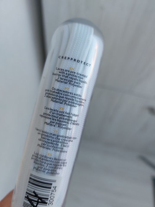 Білі шнурки Crep Protect Laces (Flat White)