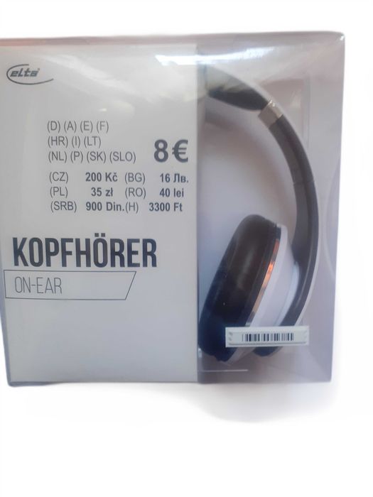 Słuchawki przewodowe czarne Elta On-Ear 65801