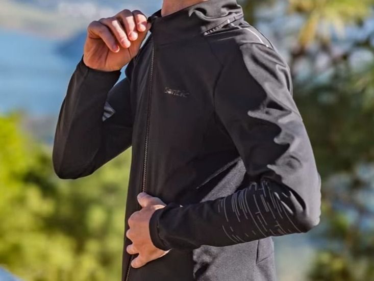 Męska kurtka rowerowa SANTIC – termoaktywna, wiatroszczelna,
