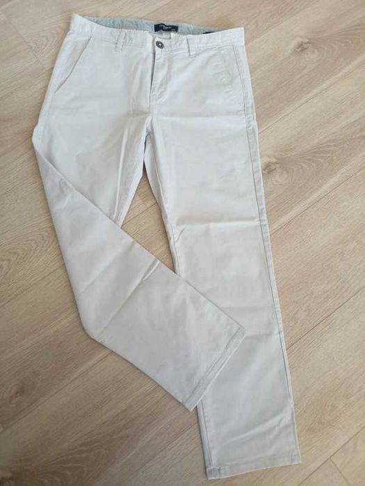 Spodnie męskie szare proste nogawki