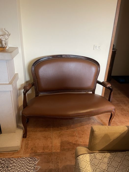 Canapé sofá em pele