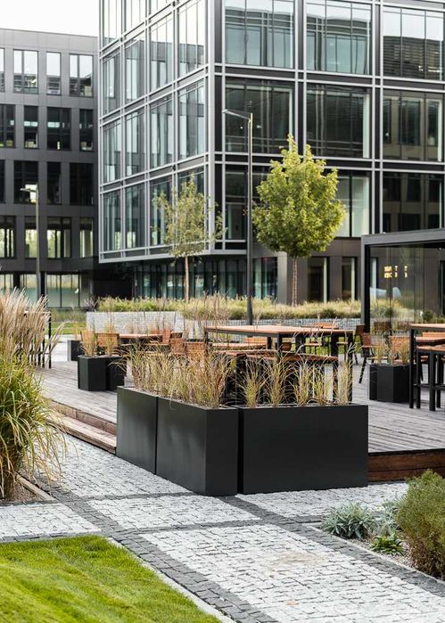 Donice z włókna szklanego. Każdy kolor lub Imitacja betonu