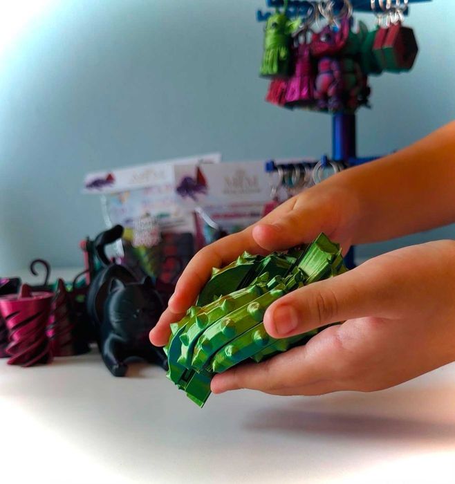 Bola Fidget Sensorial Espinhosa Impressão 3D | Brinquedo Anti-Stress