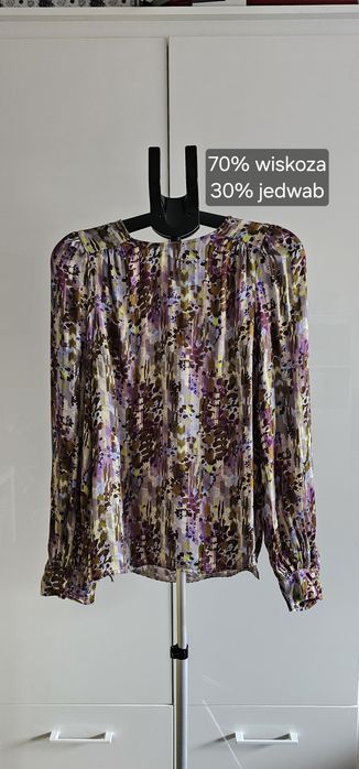 Połyskująca bluzka jedwab wiskoza M 38