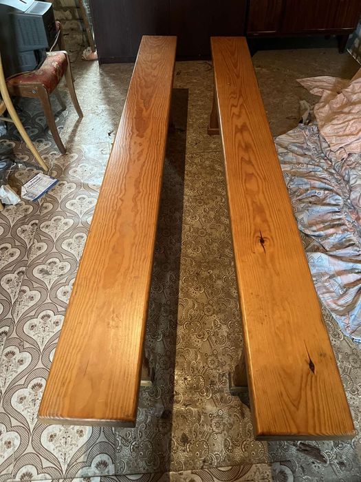 Набор деревянный сосна.стол и две лавки