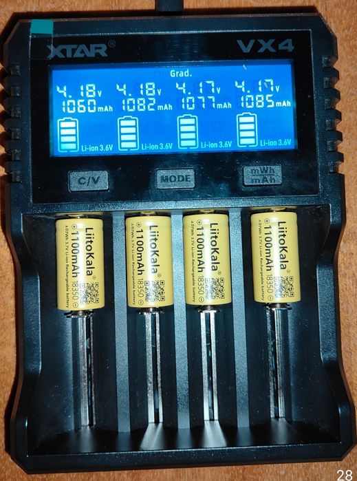 Акумулятор 18350 LiitoKala 1100 mAh 3.7V 10A Li-Ion Без захисту