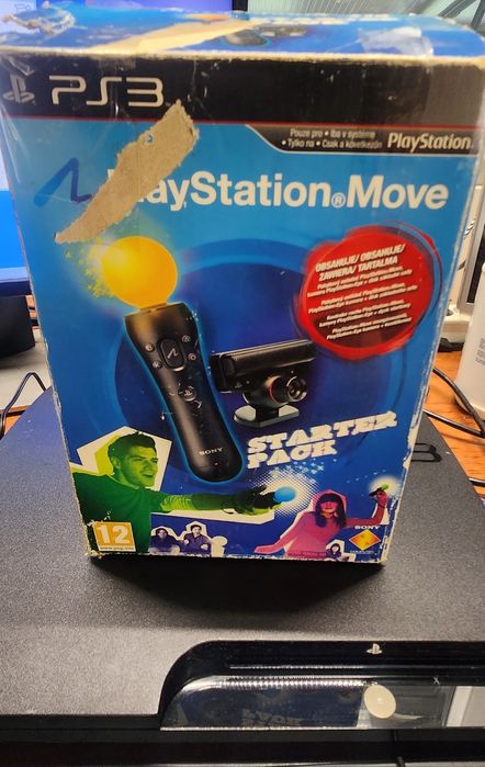 4Sony PlayStation 3 Slim 250GB | FABRYCZNE PLOMBY | PS Move Starter Pack | 2 Pady | Gry | GTA V
